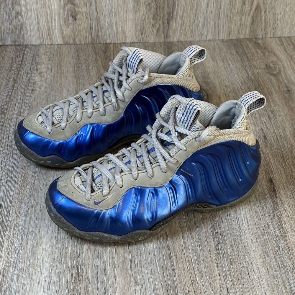 Nike Air Foamposite One Sport Royal Mens Size 7.5 Blue Wolf Grey Shoes Sneakers